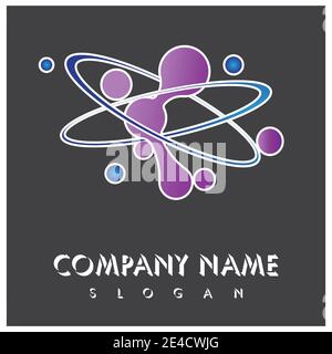 Molecule symbol logo template vector illustration design Stock Vector