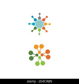 Molecule symbol logo template vector illustration design Stock Vector