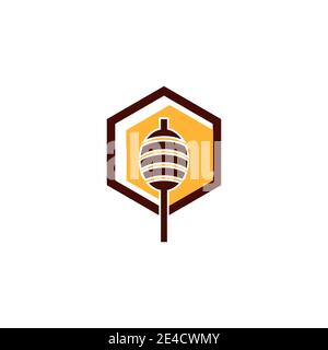 Honey  Logo Template Design Vector Design Concept Symbol Stock Vector