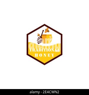 Honey  Logo Template Design Vector Design Concept Symbol Stock Vector