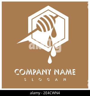 Honey  Logo Template Design Vector Design Concept Symbol Stock Vector