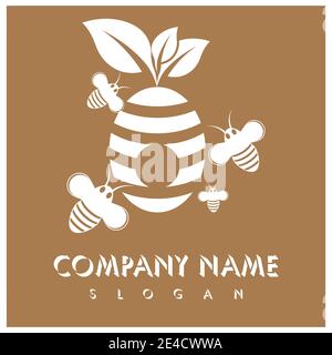 Honey  Logo Template Design Vector Design Concept Symbol Stock Vector