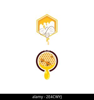 Honey  Logo Template Design Vector Design Concept Symbol Stock Vector