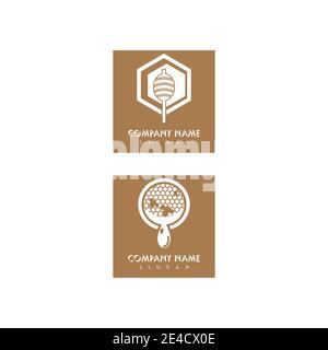 Honey  Logo Template Design Vector Design Concept Symbol Stock Vector