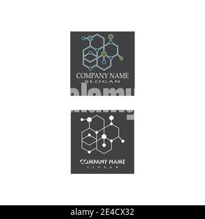 Molecule symbol logo template vector illustration design Stock Vector