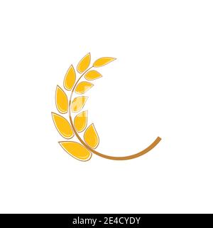 Wheat Logo Template vector symbol nature Stock Vector