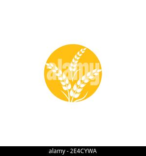 Wheat Logo Template vector symbol nature Stock Vector