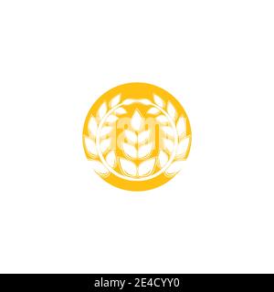 Wheat Logo Template vector symbol nature Stock Vector