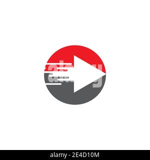 Arrow vector illustration icon Logo Template design Stock Vector