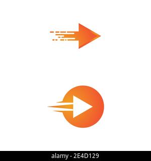 Arrow vector illustration icon Logo Template design Stock Vector