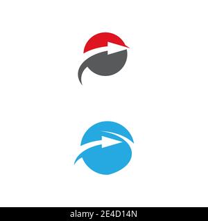 Arrow vector illustration icon Logo Template design Stock Vector