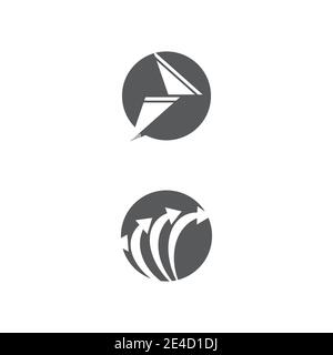 Arrow vector illustration icon Logo Template design Stock Vector