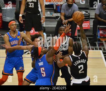 Oklahoma City Thunder guard Luguentz Dort celebrates after a shot in ...