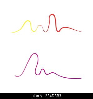 Sound waves vector illustration design template Stock Vector