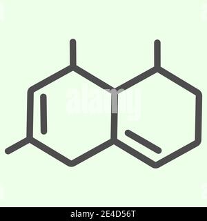 Molecule Formula line icon. Atomic structure and molecules outline style pictogram on white background. Chemistry and biology signs for mobile concept Stock Vector