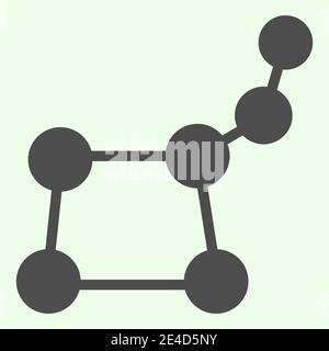 Star constellation solid icon. The Great Bear constellation glyph style pictogram on white background. Space and Astronomy signs for mobile concept Stock Vector