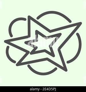 Explosion line icon. Space Big Bang blast with flash outline style pictogram on white background. Science and research signs for mobile concept and Stock Vector