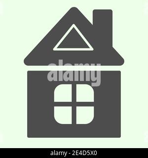 House solid icon. Simple building construction or home symbol glyph style pictogram on white background. Homebuilding and real estate signs for mobile Stock Vector