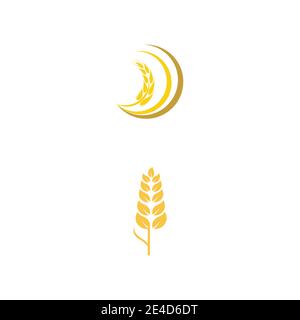 Agriculture wheat vector icon design Stock Vector