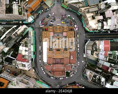 Aerial view of Chaotian Temple, Beigan, Yunlin, Taiwan. Stock Photo