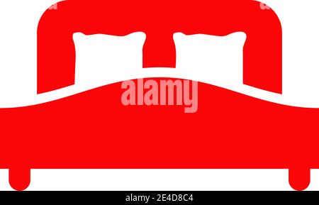Bed logo icon design vector template Stock Vector