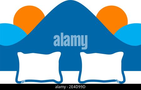 Bed logo icon design vector template Stock Vector