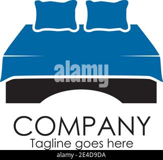 Bed logo icon design vector template Stock Vector