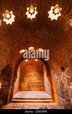 Arab Baths Cultural Center at Villardompardo Palace, Jaen city. Andalusia, Southern Spain Europe Stock Photo