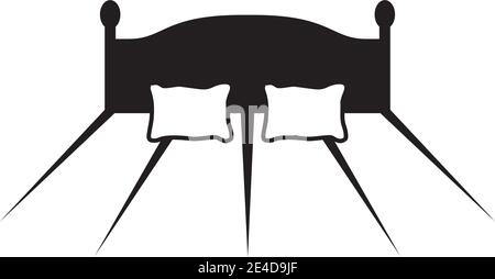 Bed logo icon design vector template Stock Vector