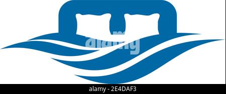 Bed logo icon design vector template Stock Vector