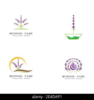 Set Lavender Logo Template vector symbol nature Stock Vector