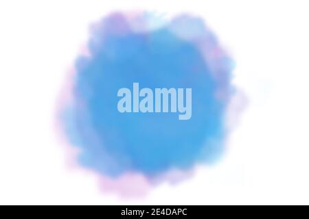 Blue color brush strokes with watercolor paint, 3D rendering Stock Photo