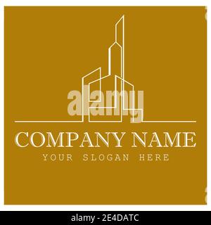 Real Estate , Property and Construction Logo design Stock Vector