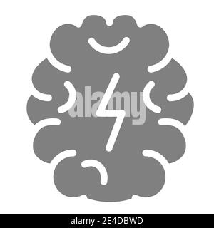 Bitcoin cloud solid icon. Cryptocurrency cloud vector illustration isolated on white. Cloud with lightning glyph style design, designed for web and Stock Vector
