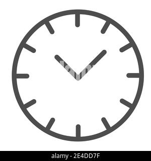 Clock line icon. Time vector illustration isolated on white. Dial outline style design, designed for web and app. Eps 10. Stock Vector