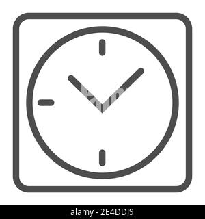 Square wall clock icon, outline style Stock Vector Image & Art - Alamy