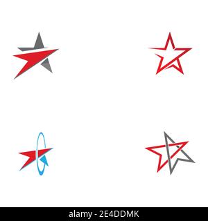 Set Star icon Template vector illustration design Stock Vector