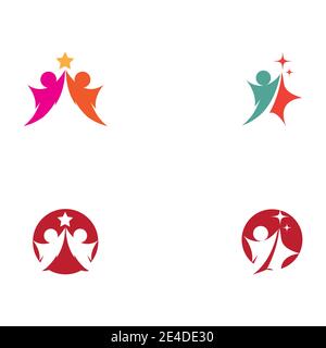 Set People Icon work group Vector illustration design Stock Vector