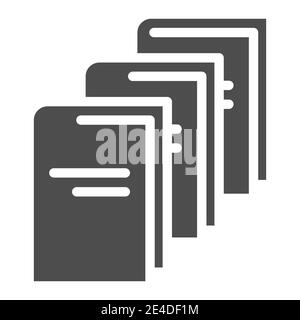 Library solid icon. Education vector illustration isolated on white. Book glyph style design, designed for web and app. Eps 10. Stock Vector