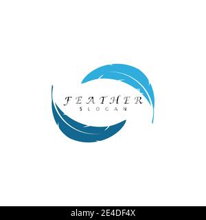 Feathers Logo Template vector symbol nature Stock Vector