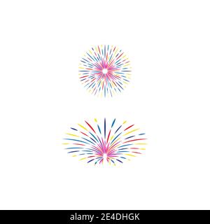 Fireworks Logo Template vector symbol nature Stock Vector