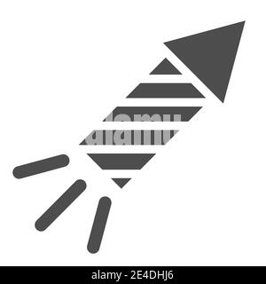 Petard solid icon. Fireworks vector illustration isolated on white. Firecracker glyph style design, designed for web and app. Eps 10. Stock Vector