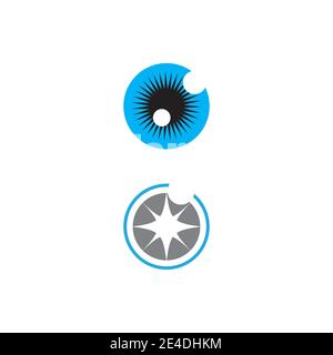 Branding Identity Corporate Eye Care vector logo design Stock Vector