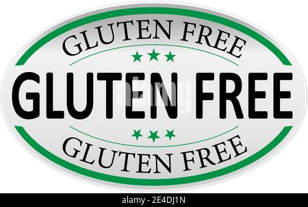 Gluten free badge, logo, icon. Flat vector illustration on white background. Can be used business company. Stock Vector