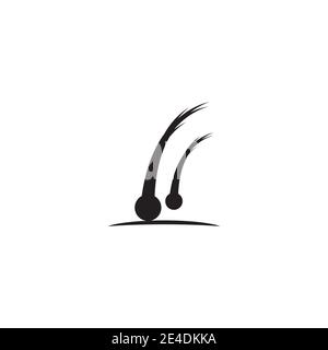 Follicle Hair treatment logo vector icon template Stock Vector