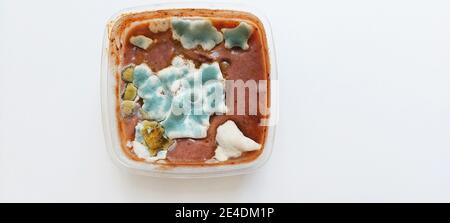 Fungus and  mold on  tomato sauce,  background, São Paulo, Brazil Stock Photo