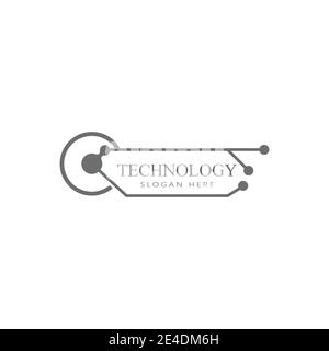 Technology, computer, data and innovation logo design Stock Vector