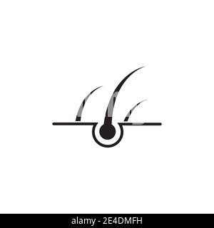 Follicle Hair treatment logo vector icon template Stock Vector