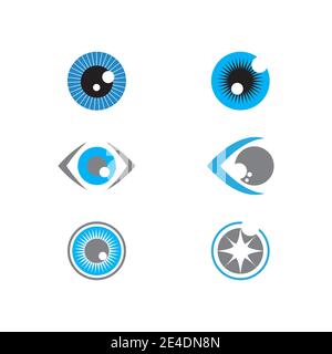 Set Branding Identity Corporate Eye Care vector logo design Stock Vector
