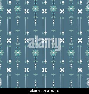 Stylish tribal ethnic vector seamless pattern design. Abstract Indian; Scandinavian ornamental geometric texture background for textile & printing Stock Vector